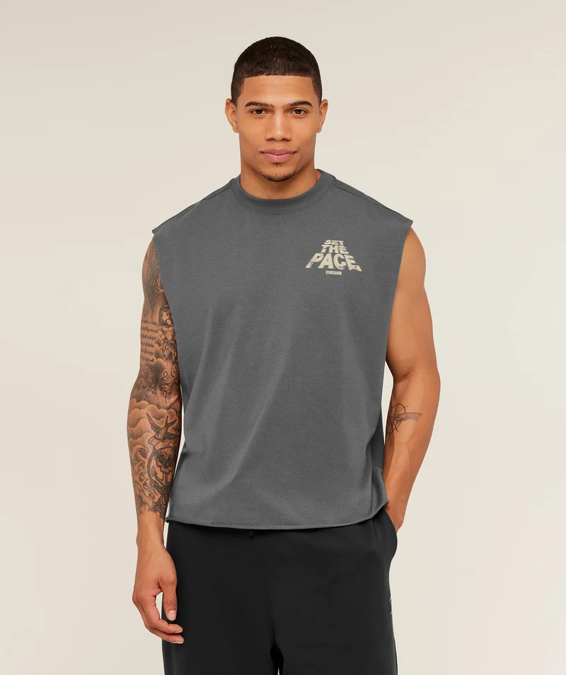 Gymshark Set The Pace Tank - Graphite Grey