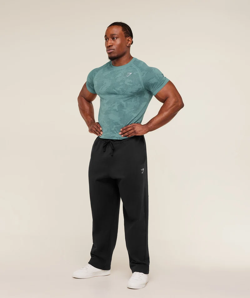 Gymshark Geo Seamless T-Shirt - Storm Blue/Stealth Blue