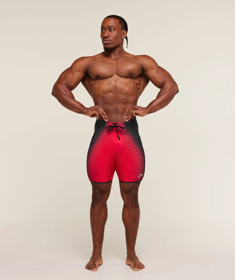 Gymshark RT Boardshort - Athletic Red/Black