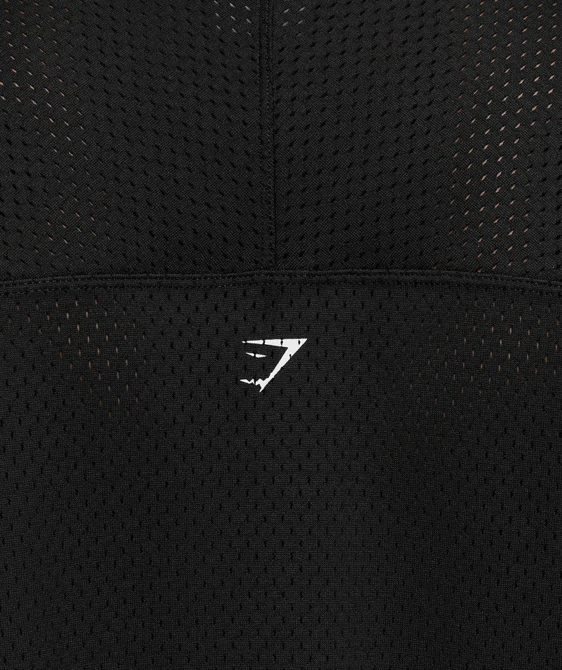 Gymshark Graphic Mesh Oversized T-Shirt - Black