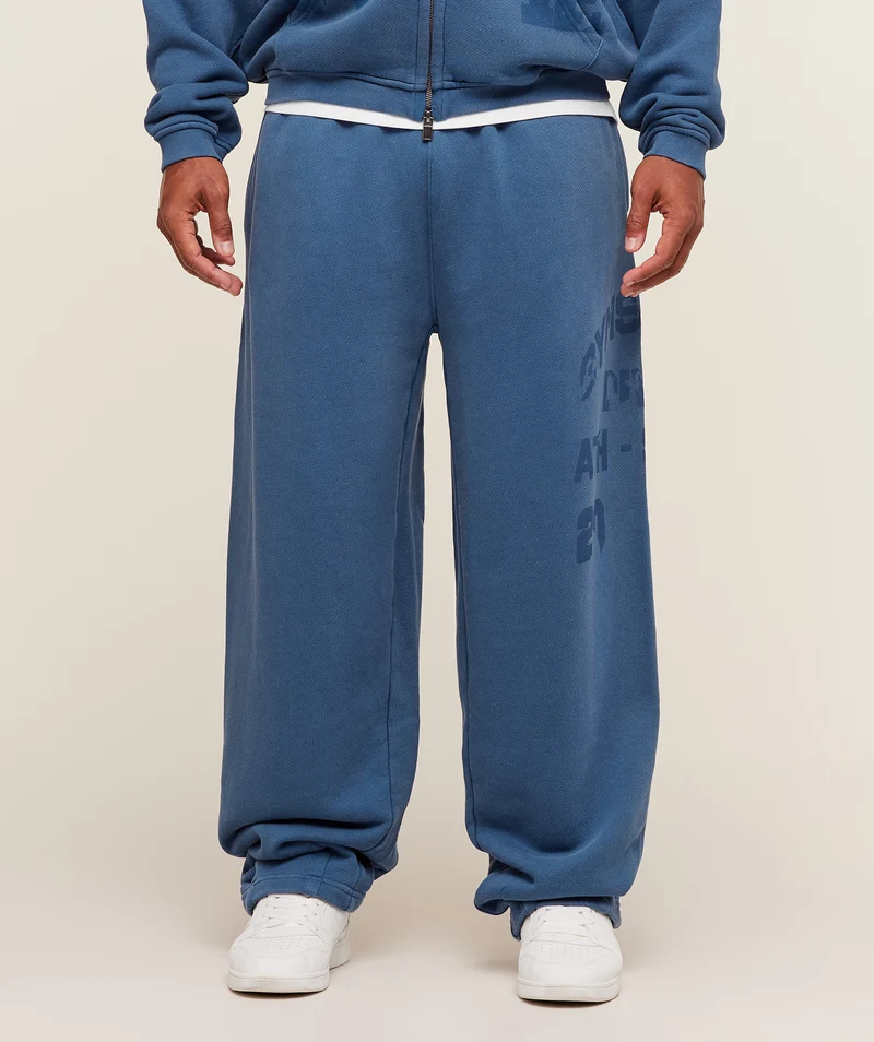 Gymshark Collegiate Washed Zip Up Hoodie - Compound Blue