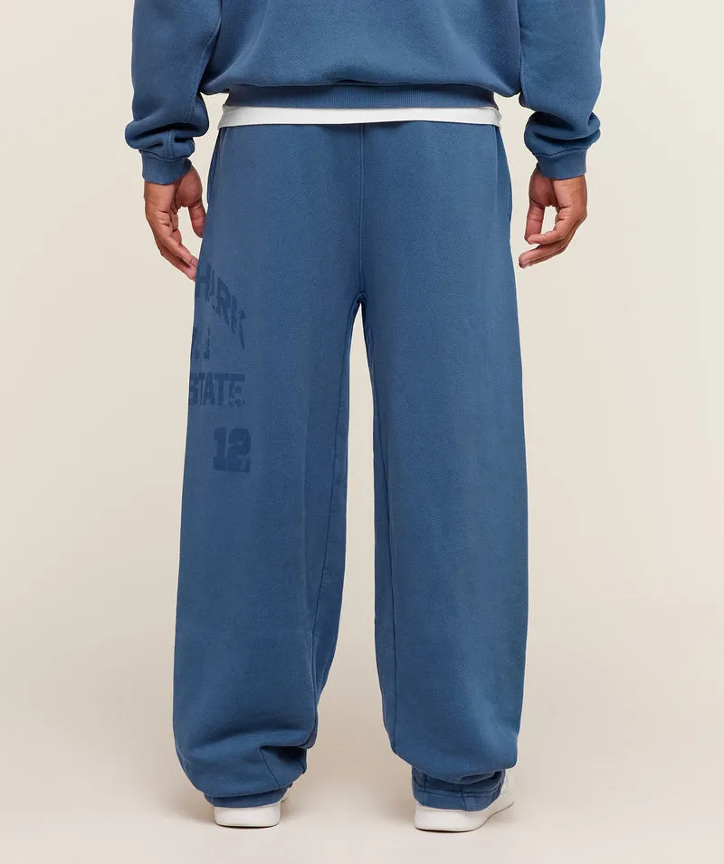 Gymshark Colegiate Washed Wide Leg Jogger - Compound Blue