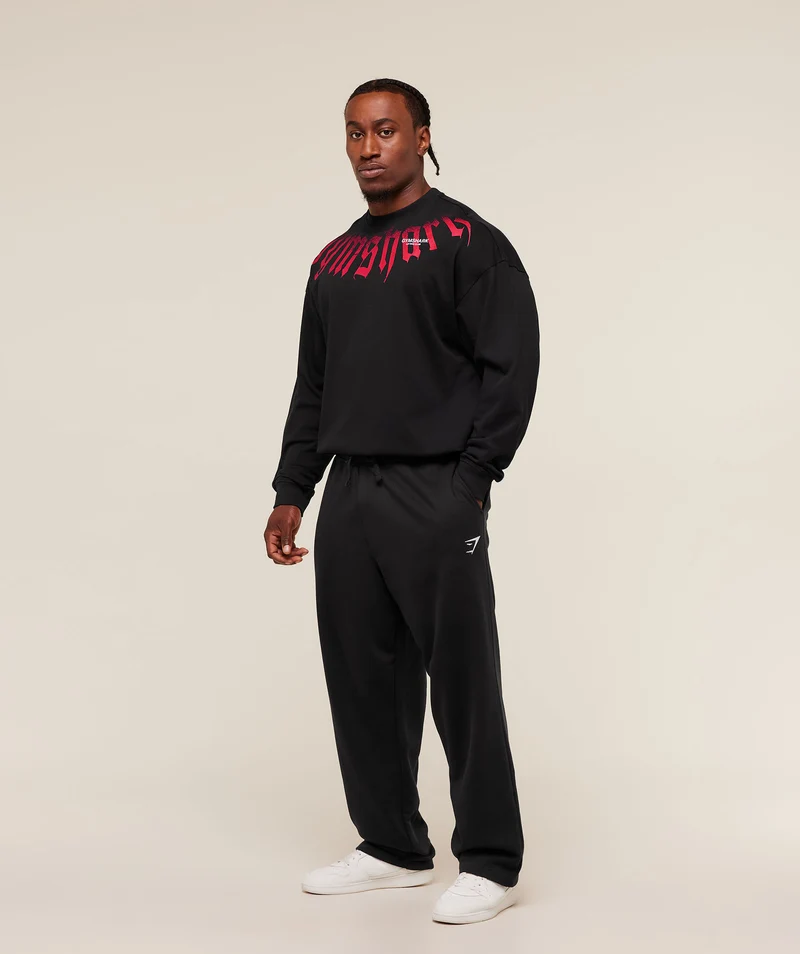 Gymshark Fade Graphic Long Sleeve T-Shirt - Black