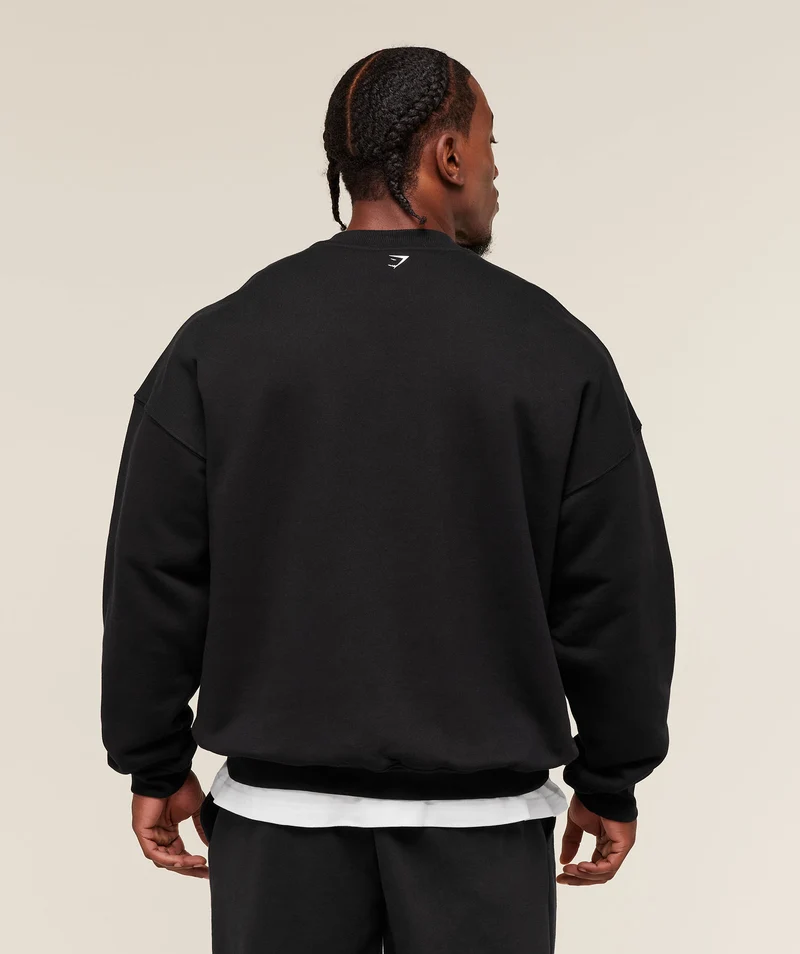 Gymshark Fade Graphic Crew - Black