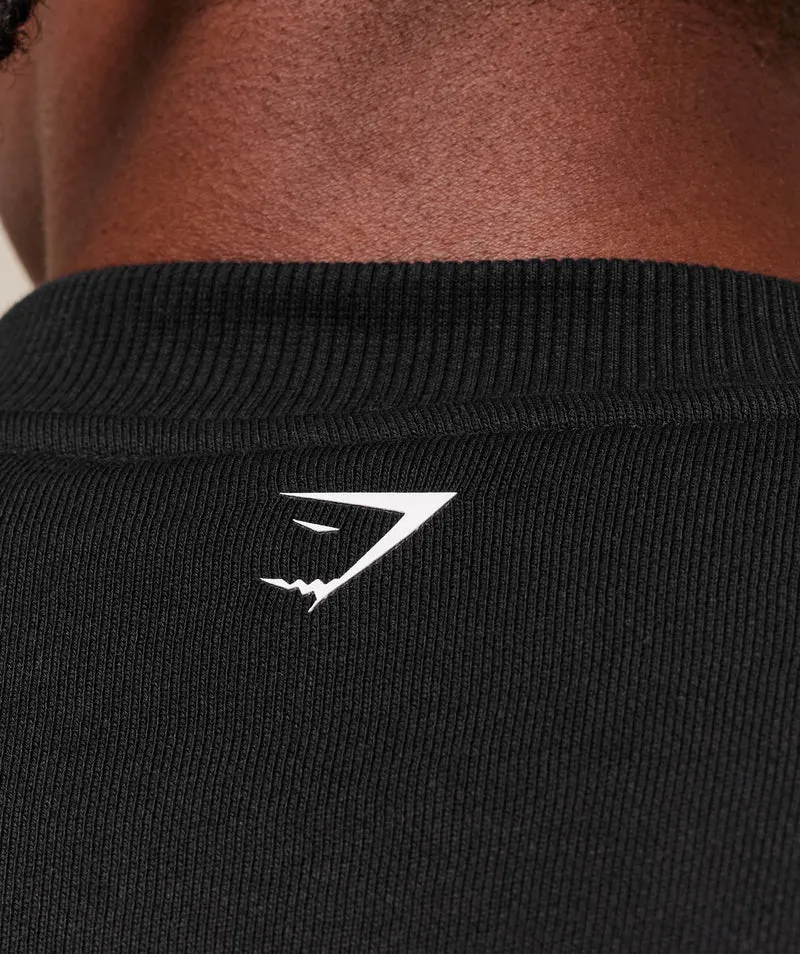 Gymshark Fade Graphic Crew - Black