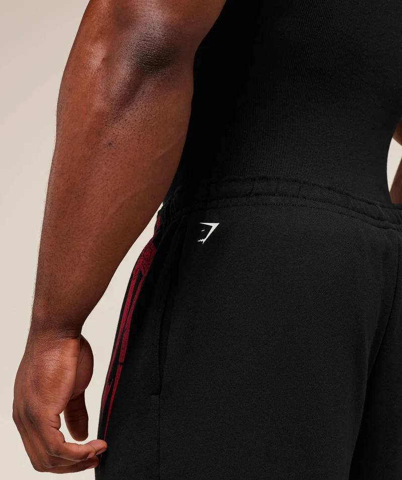 Gymshark Fade Graphic Straight Leg Joggers - Black