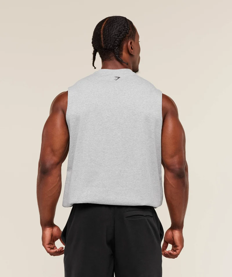 Gymshark Fade Graphic Tank - Light Grey Core Marl