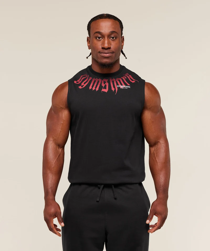Gymshark Fade Graphic Tank - Black