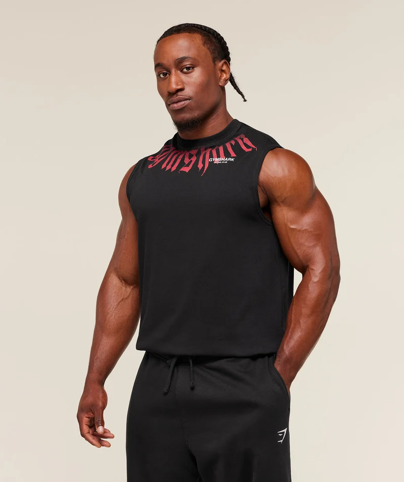 Gymshark Fade Graphic Tank - Black