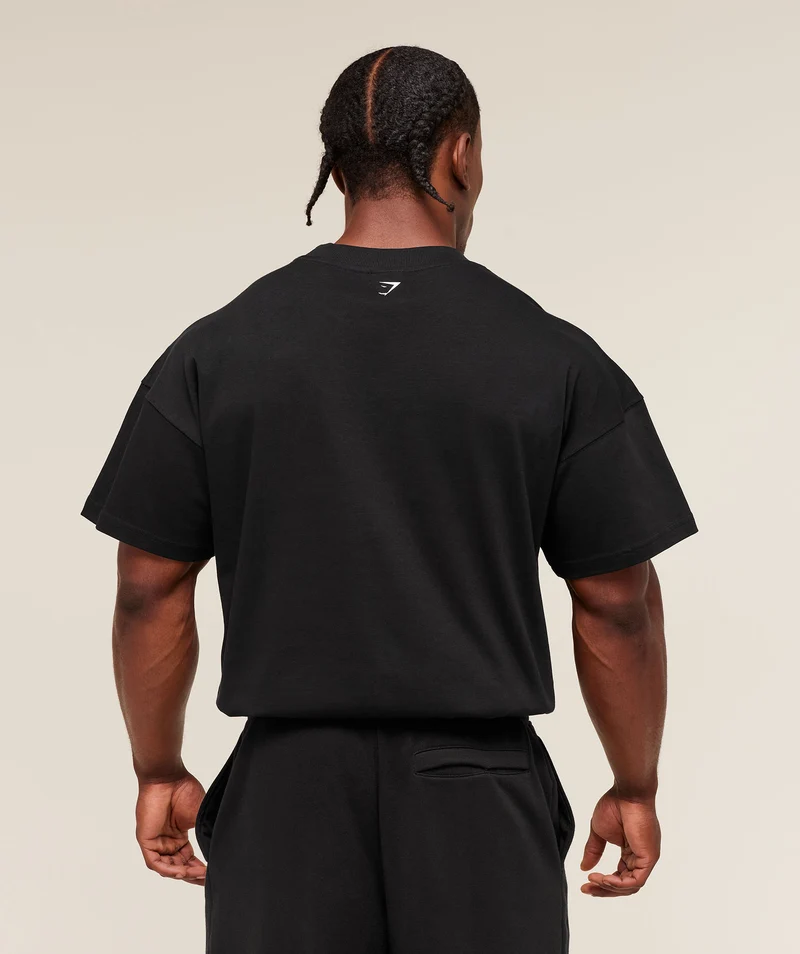 Gymshark Fade Graphic T-Shirt - Black