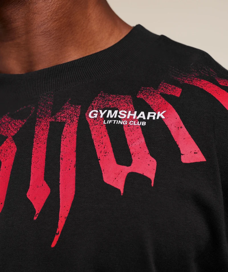 Gymshark Fade Graphic T-Shirt - Black