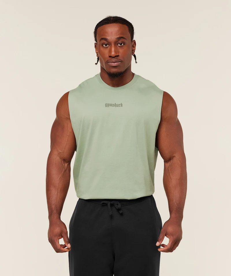 Gymshark Olde English Tank - Haze Green