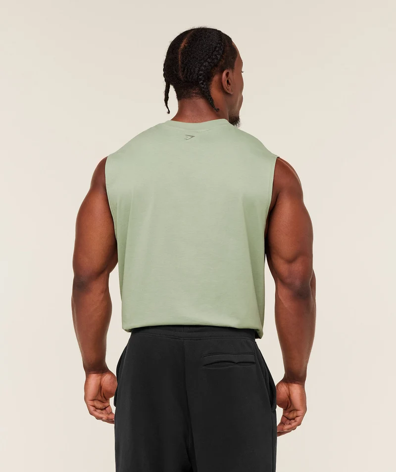 Gymshark Olde English Tank - Haze Green
