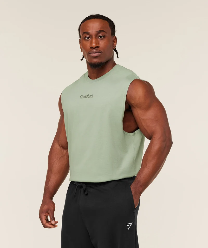 Gymshark Olde English Tank - Haze Green