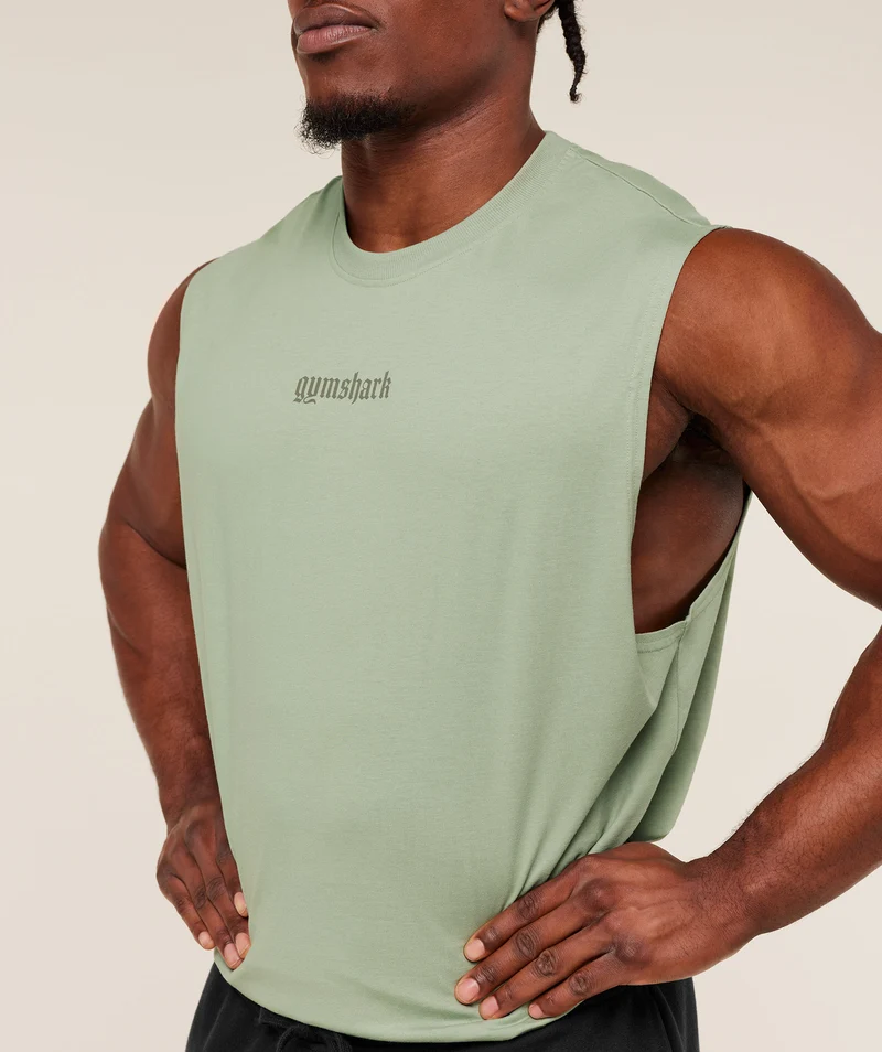 Gymshark Olde English Tank - Haze Green