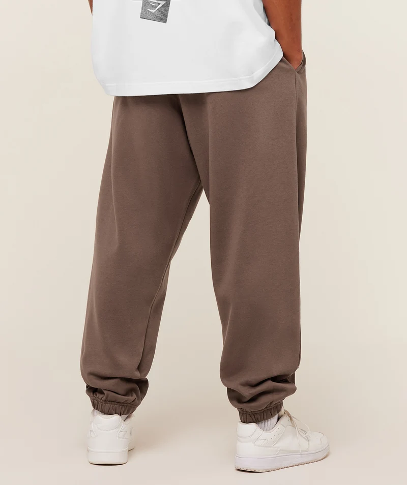 Gymshark Crest Oversized Jogger - Soft Brown