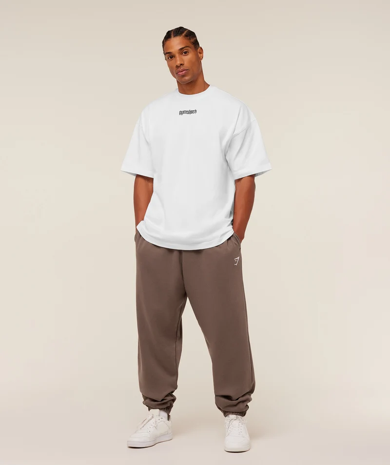 Gymshark Crest Oversized Jogger - Soft Brown