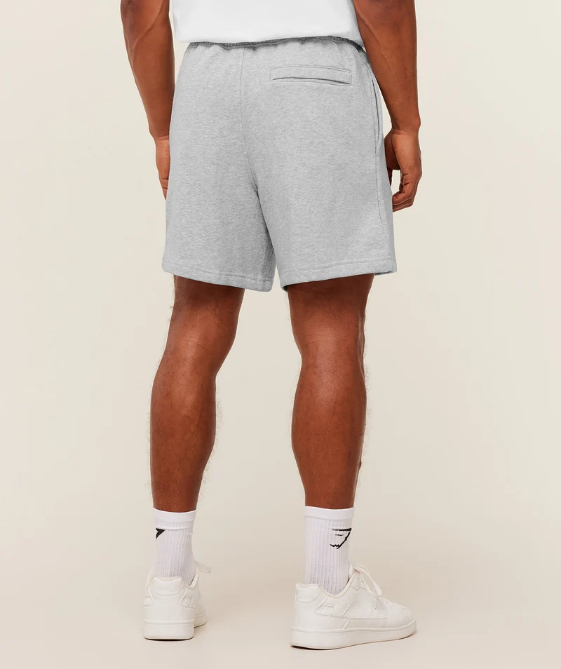 Gymshark Crest Short - Light Grey Core Marl