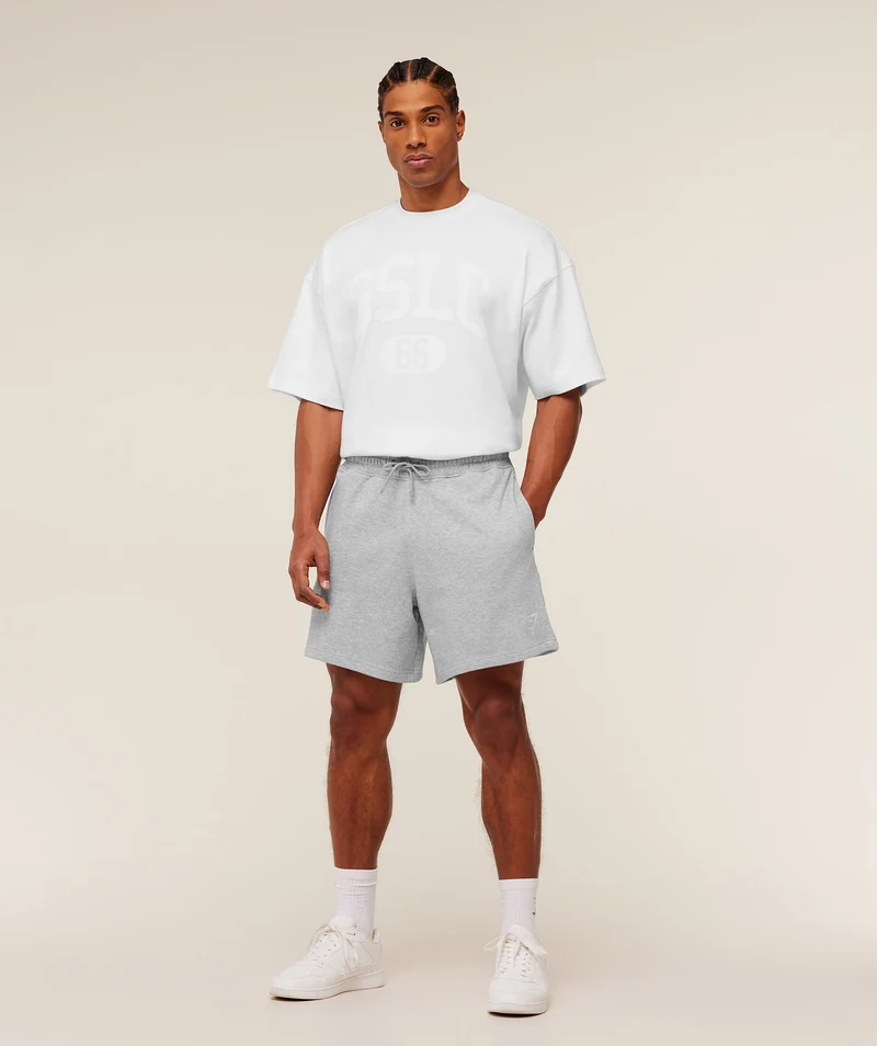 Gymshark Crest Short - Light Grey Core Marl
