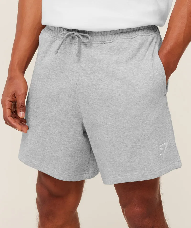 Gymshark Crest Short - Light Grey Core Marl
