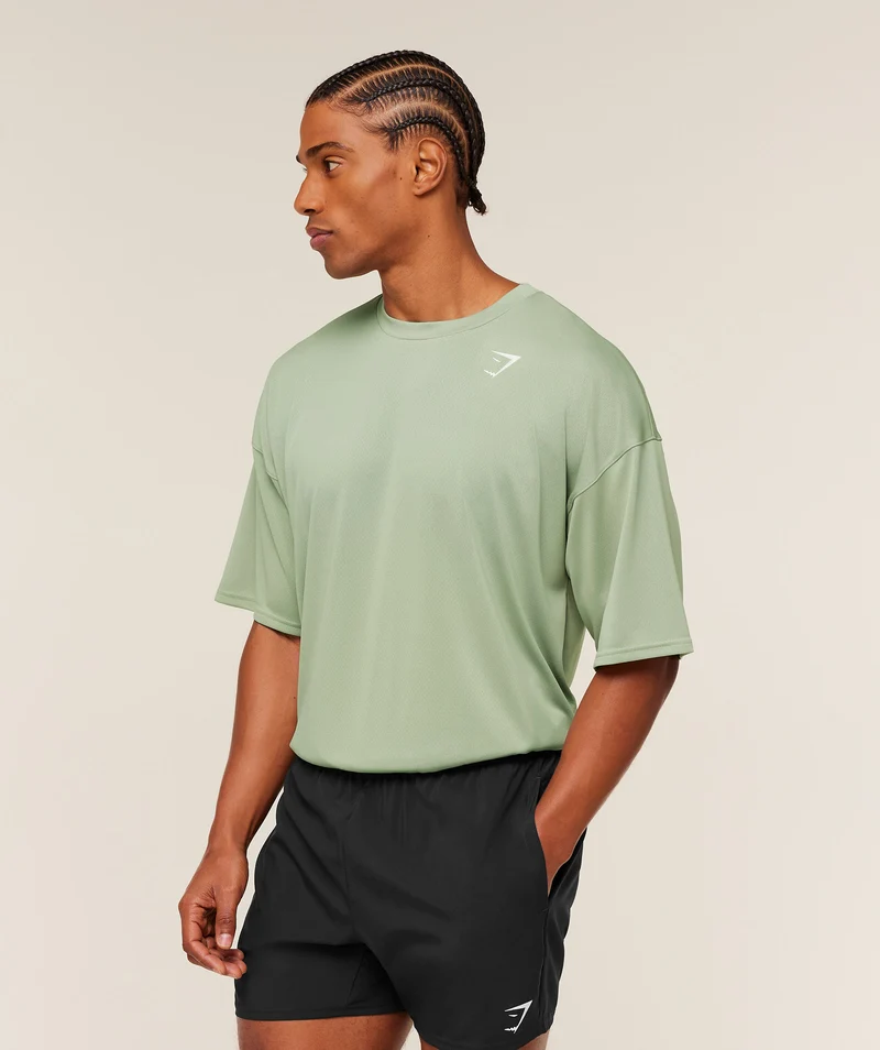 Gymshark Arrival Oversized T-Shirt - Haze Green