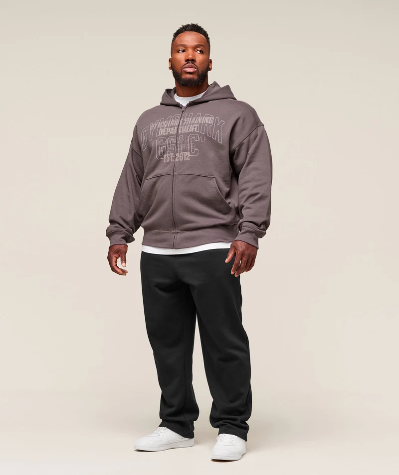 Gymshark Authentic Apparel Zip Up Hoodie - Brushed Purple