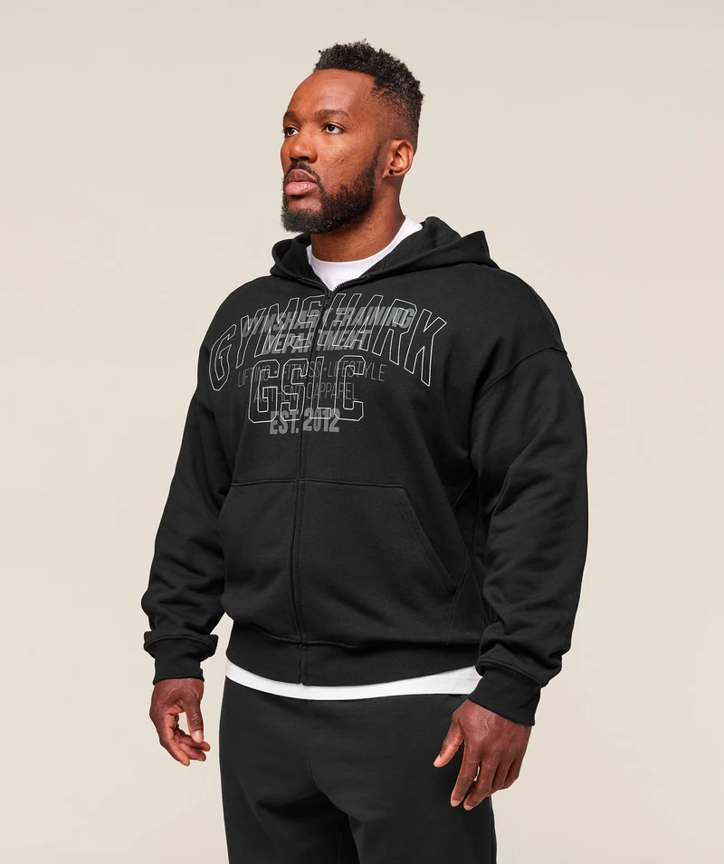 Gymshark Authentic Apparel Zip Up Hoodie - Black