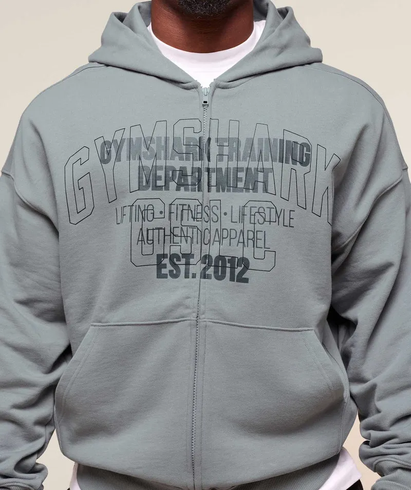 Gymshark Authentic Apparel Zip Up Hoodie - Smokey Grey