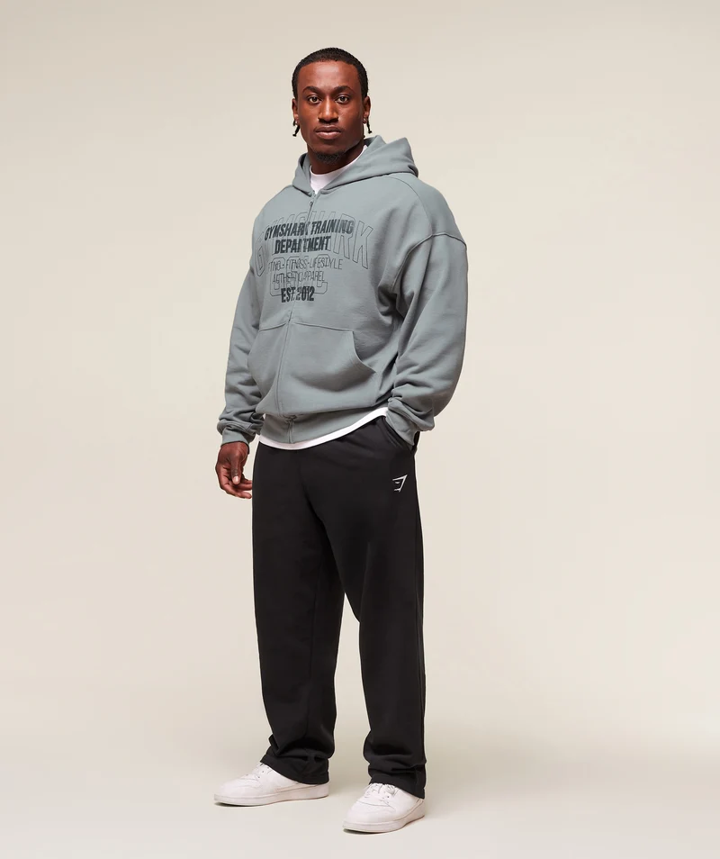 Gymshark Authentic Apparel Zip Up Hoodie - Smokey Grey