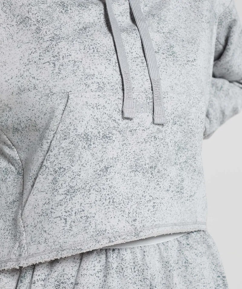 Gymshark Chalk Hoodie - Light Grey Print