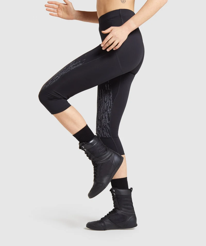 Gymshark Combat Cropped Leggings - Black