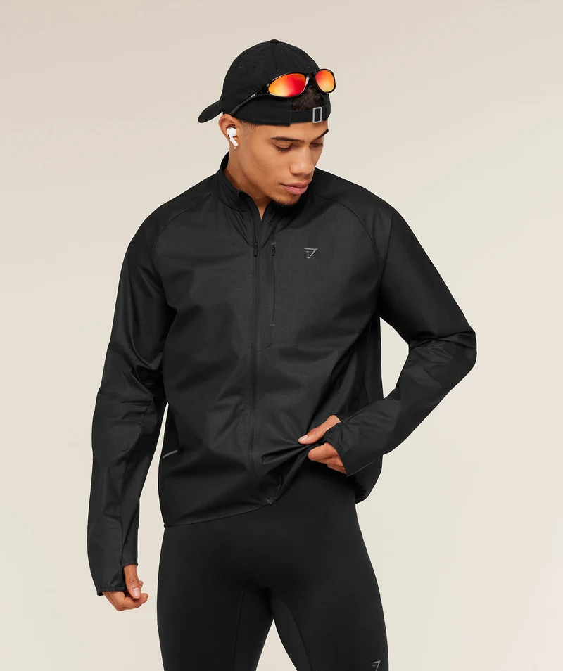 Gymshark Running Elite Lightweight Windbreaker - Black