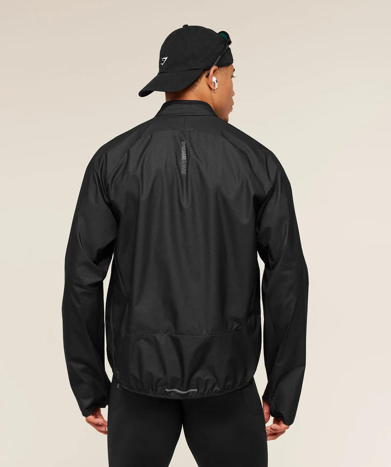 Gymshark Running Elite Lightweight Windbreaker - Black