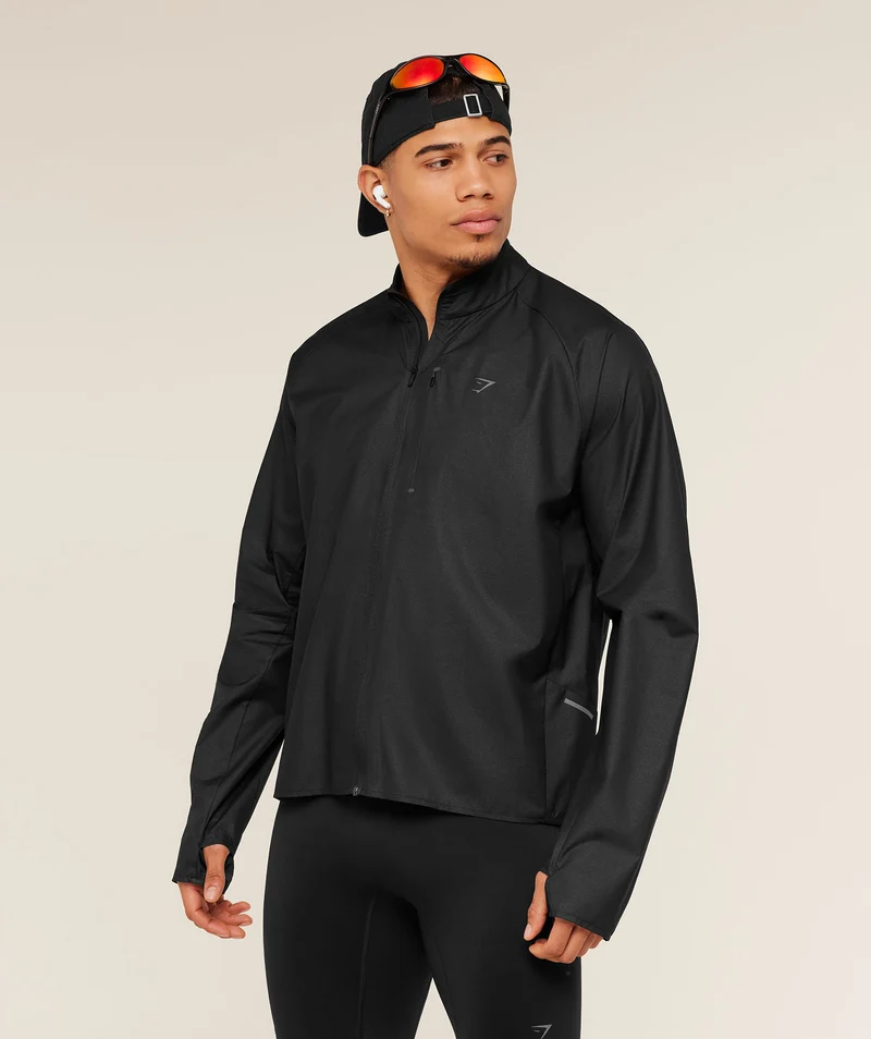 Gymshark Running Elite Lightweight Windbreaker - Black