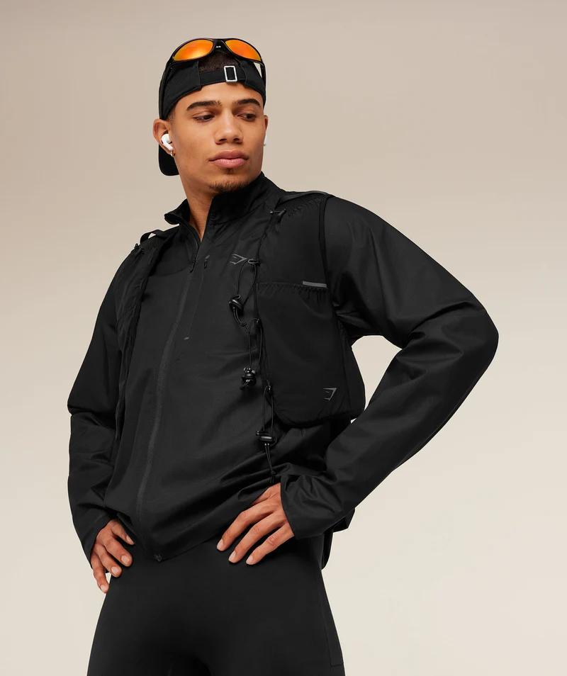 Gymshark Running Elite Lightweight Windbreaker - Black