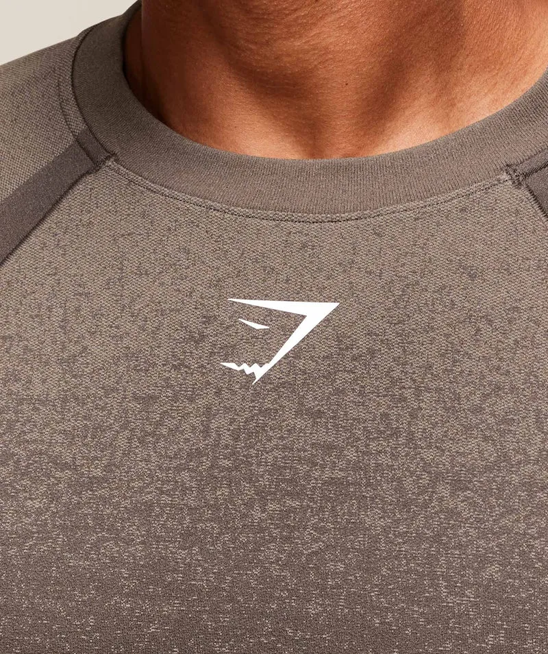 Gymshark Shadow Seamless T Shirt - Camo Brown