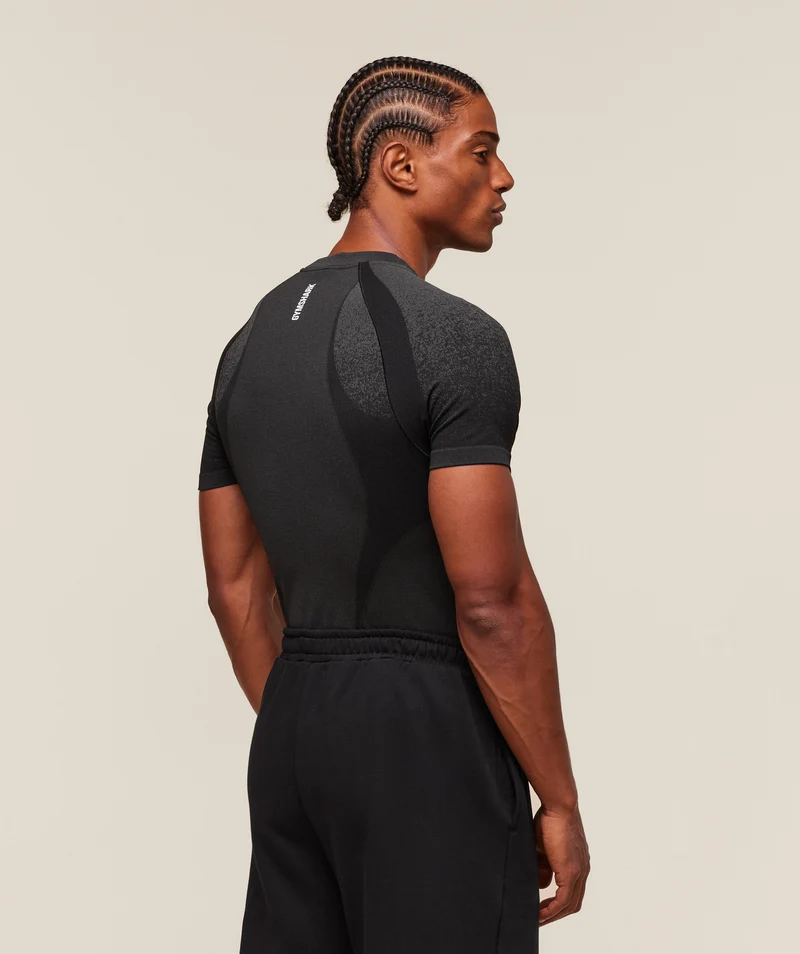 Gymshark Shadow Seamless T Shirt - Black