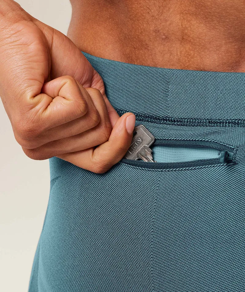 Gymshark Seamless Running Half Tight - Stealth Blue/Storm Blue