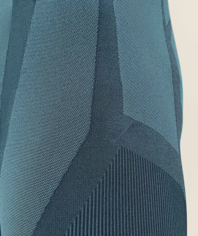 Gymshark Seamless Running Half Tight - Stealth Blue/Storm Blue