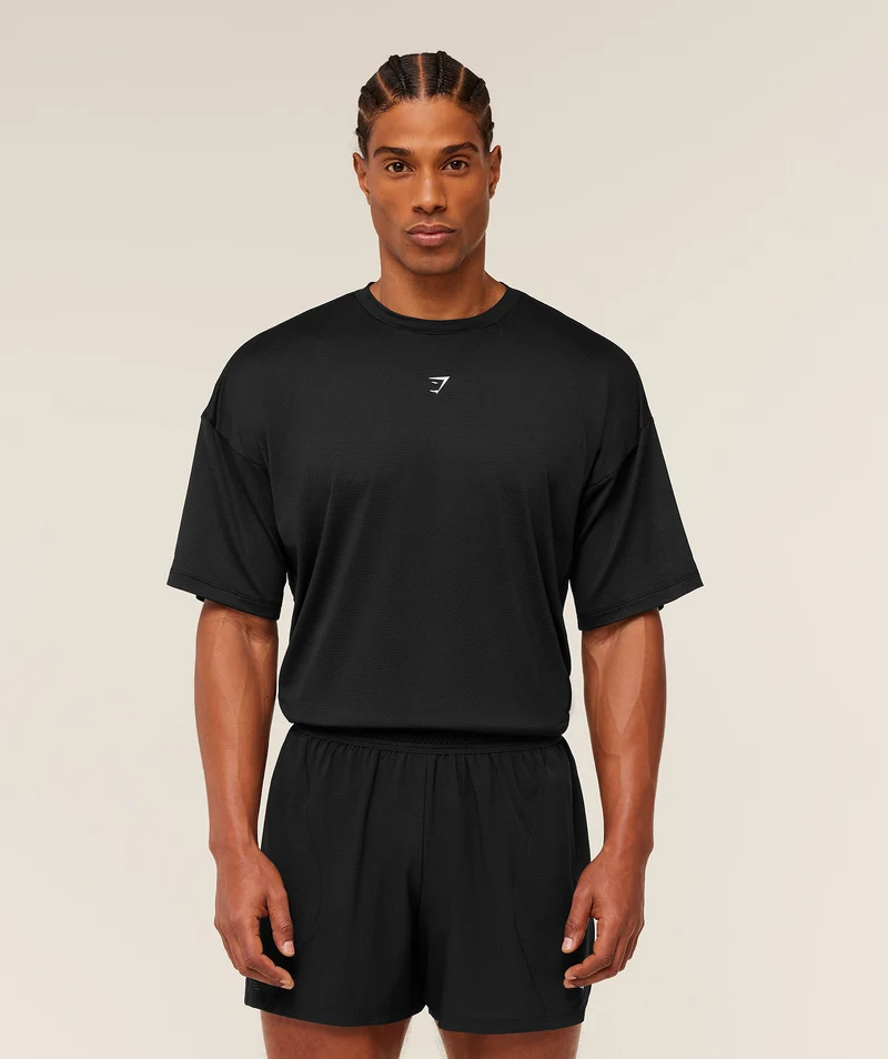 Gymshark Running Graphic T-Shirt - Black