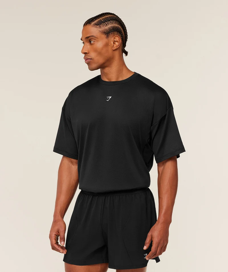 Gymshark Running Graphic T-Shirt - Black