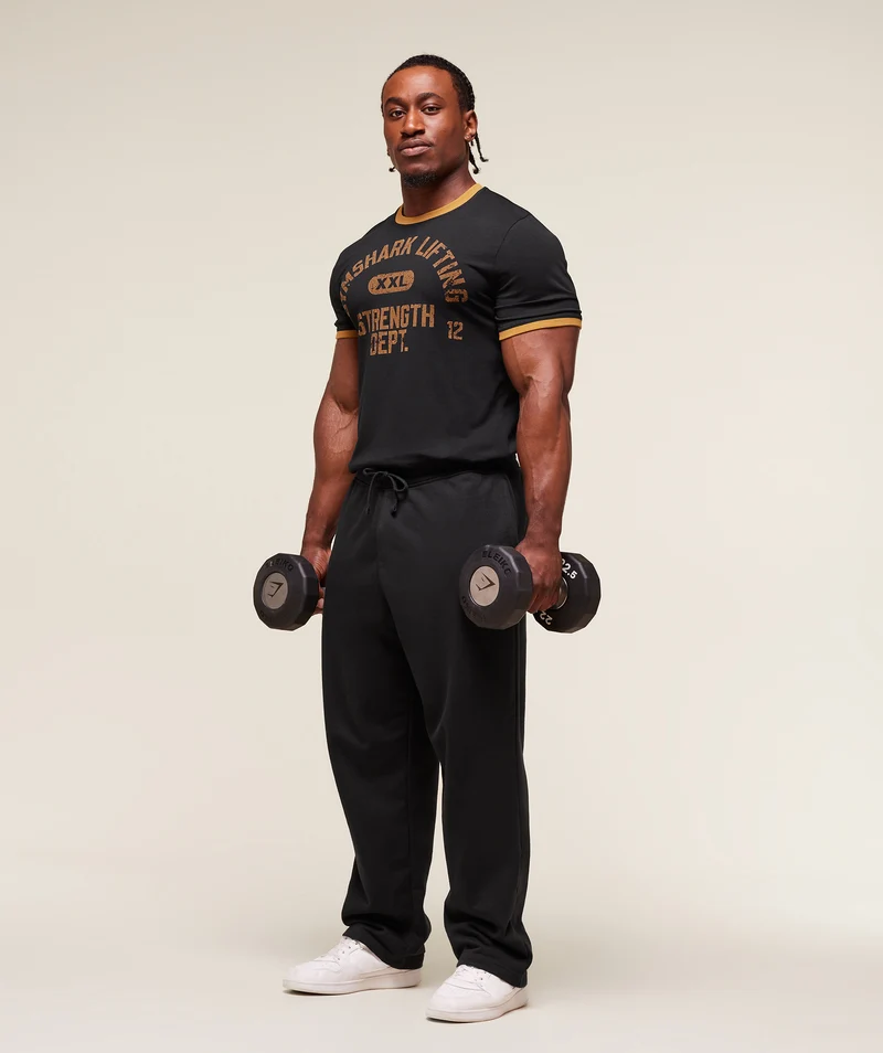 Gymshark XXL Strength Dept Ringer T-Shirt - Black