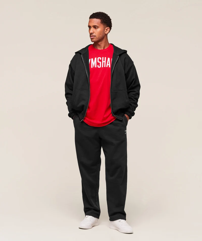 Gymshark Worn Graphic T-Shirt - Athletic Red