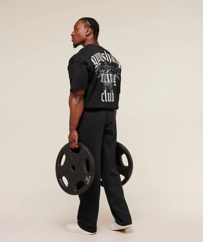 Gymshark Lifting Club T-Shirt - Black/Pebble Grey