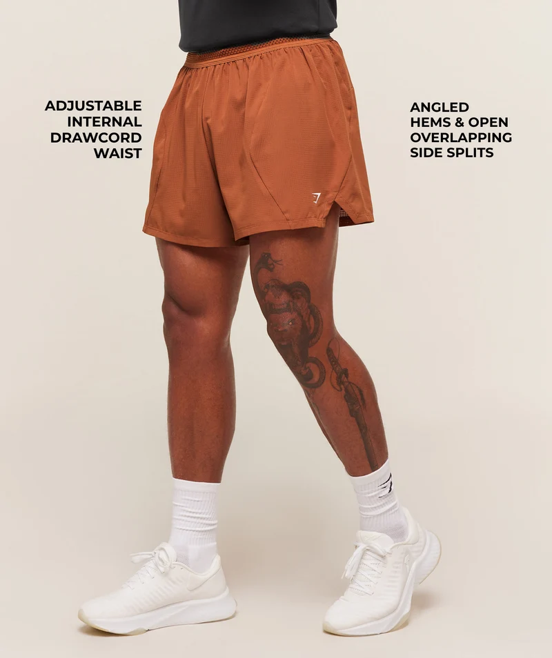 Gymshark Running 5" Shorts - Spiced Brown