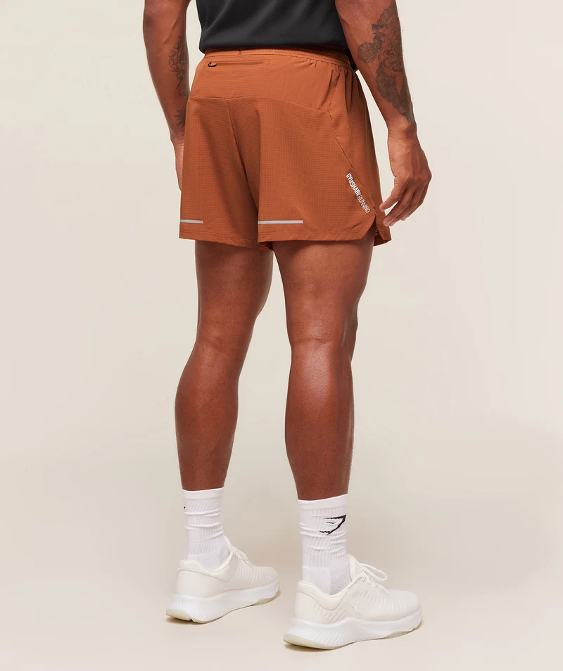 Gymshark Running 5" Shorts - Spiced Brown