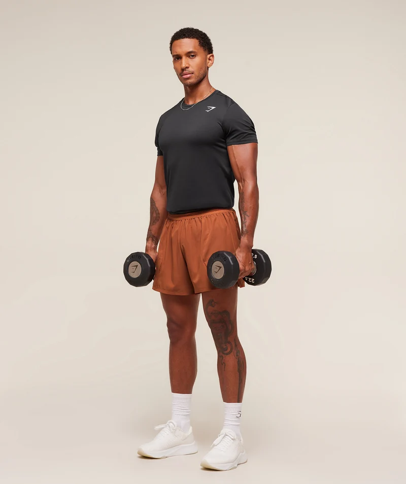 Gymshark Running 5" Shorts - Spiced Brown