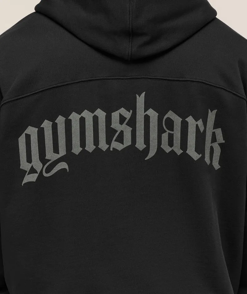 Gymshark Olde English Zip Up Hoodie - Black