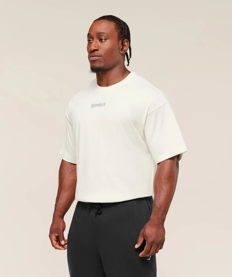 Gymshark Olde English T-Shirt - Soft White