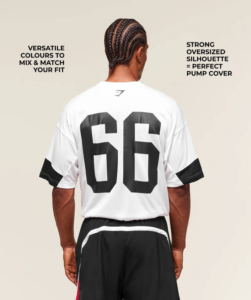 Gymshark Varsity Oversized T-Shirt - White